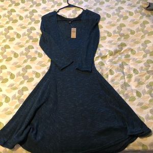 Dark blue sweater dress